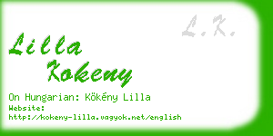 lilla kokeny business card